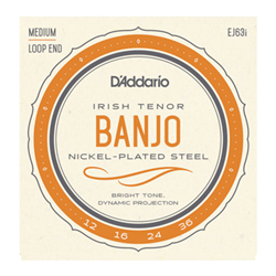 D'Addario EJ63i Irish Tenor Banjo Strings, Nickel, 9-30