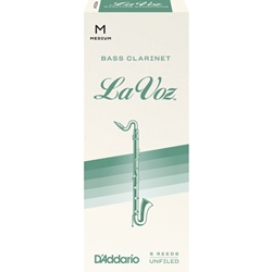 La Voz Bass Clarinet Reeds, 5 Pack