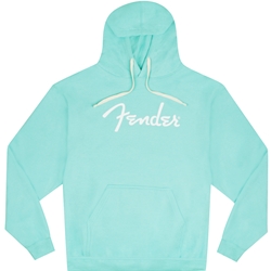 Fender Spaghetti Logo Hoodie, Daphne Blue, Large